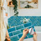 12 pezzi Adesivi per Piastrelle, 15x30cm Adesivi Mattonelle Impermeabile PVC Autoadesivo Decorazione Adesivi Parete Wall Stickers per Piastrelle del Bagno e Della Cucina