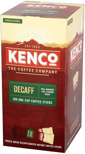 Kenco Decaffeinated Freeze Dried Instant Coffee Sticks, 1.8g, Pack of 200