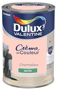Dulux Valentine Crème de Couleur - Peinture multi-supports intérieure - Satin Chamallow 1,25 L