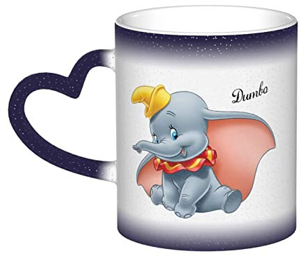 Lawenp Dumbo Kaffeetasse, Farbwechselnd, 15 Unzen, Rund, Traditionell, Zuhause, Heißgetränke, Wiederverwendbar