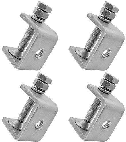 0-25Mm Mini Stainless Steel C Clamps for Mounting, 4Pcs Heavy Duty Woodworking U Clamp Set Tiger Clamp Tools with Stable Wide Jaw Opening & Protective Pads for Welding/Carpenter(4Pcs)