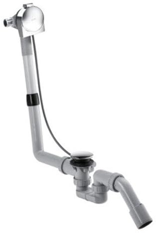 Hansgrohe Axor Exafill S kit complet, entrée de baignoire, garniture de vidage et de trop-plein, 58307, Coloris: noir mat