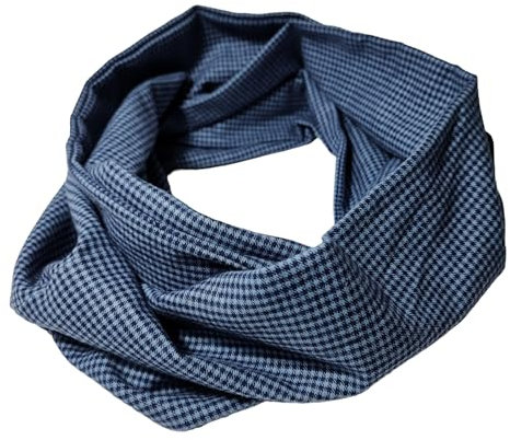 Britta Meier Unisex Baumwoll-Flanell Loopschal aus meiner Nähwerkstatt (Blautöne)