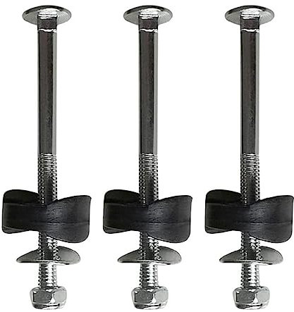 Abcsweet 3Pcs Trampoline Screws, Galvanized Steel, M6, 6mm x 77mm, Round Head, Suitable for Trampoline and Jumping Bed Maintenance