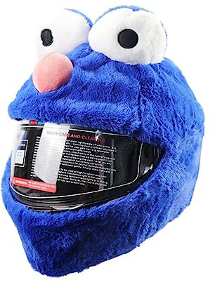 Tioheam Motorradhelm Abdeckung Plüsch Motorradhelm Überzüge, Cartoon Helmüberzug Für Motorradhelm, Integralhelm Schutzhülle Hutschutz, Für Motorradhelm, Umfassende Wärme (Helm Nicht Inbegriffen)