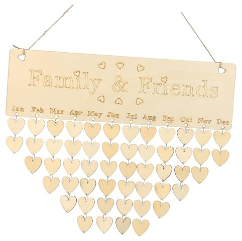 Lurrose 2st Freunde Geburtstag Kalender Aus Holzbrett Sterndekoration Aus Holz Familiengeburtstagsschild Familiengeburtstag Wandbehang Herz Wandkunst Dekoration Hölzern Rabatt Der Kreis