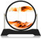 Liangding Sablier Decoratif 3D Cadre Sable Mouvant, Art de Sable Image Dynamique, Cadre Sablier en Verre Rond, Décoration de Bureau Maison, pour Enfants Adolescents Adultes Cadeaux (Jaune, 12)