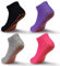 ELUTONG Rutschfeste Trampolinsocken für Kinder, 4 Paar Stoppersocken Baumwolle Sockens Atmungsaktiv und Weich für Jungen Mädchen EU 29-33 (schwarz+grau+medium lila+ rosa)