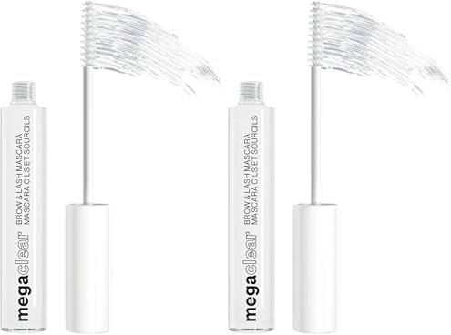 Wet n Wild Mega Clear Mascara, Eine klare Mascara für Wimpern und Augenbrauen, Mit hydrierender Formel mit Vitamin E und Sojaprotein, Natürlich und nährende Wirkung, Clear Farbe (Packung mit 2)