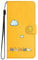 Nbziyoo Lovely Cats Phone Case for iPhone 13,Cute Cats/Sun Flip Wallet Case with Card Slots, Premium Magnetic PU Leather Cover for iPhone 13,Yellow