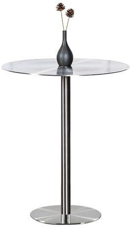 Runder Stehtisch, moderner Kneipentisch, Cocktail-Bistrotische, Stehtisch aus Edelstahl für Küche, Esszimmer, Bistro, Cocktail, Kaffee-Besprechungstisch, Beistelltisch (Größe: 50 x 50 x 105