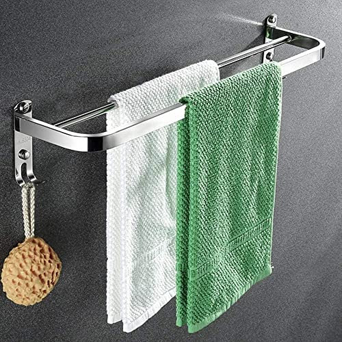 ZATTYDV Porte-serviettes en Acier inoxydable, étagère à serviettes murale, Barre de Rangement, Porte-serviettes Pour Cuisine, Salle de bain, toilettes, hôtel, Bureau-C-