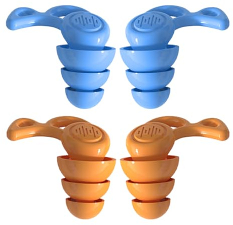 TSUOUKL Schwimmen Ohrstöpsel für Erwachsene, 2Paar Wasserdichte Wiederverwendbare Weich Silikon Ohrstöpsel, Ohrschutz für Ideal zum Surfen, Dusche,Tauchen, und Anderen