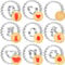 9 Stück Linzer Ausstecher Ostern, Oster Ausstechform Hasen Osterei Ei Plätzchen Linzer Keksausstecher Edelstahl Ausstechformen für Party Backen DIY (round)
