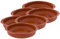 6 x Platos de Cerámica 20 cm - Envio 24h - Cazuelas Rústica de Barro Refractario, Aptas para Cocina de Gas y Eléctrica, Microondas y Horno, Color Natural, Borde 5 cm (6 uds, 20)