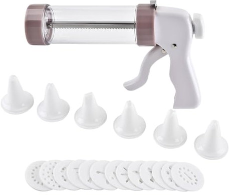 Plätzchenpresse Kekspresse, Backhelfer, Vielseitige Plätzchenpresse Mit 13 Ausstechformen Und 6 Spritztüllen Für Dessert Weihnachtsgebäck Zu Hause