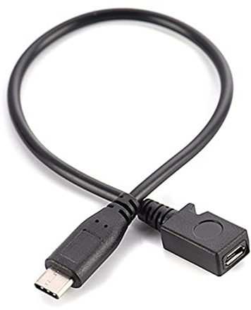 Xuancai Câble USB Type C vers Micro USB mâle vers micro USB femelle Adaptateur convertisseur pour appareils portables de chargement USB C mâle vers micro USB femelle pour le chargement d'appareils