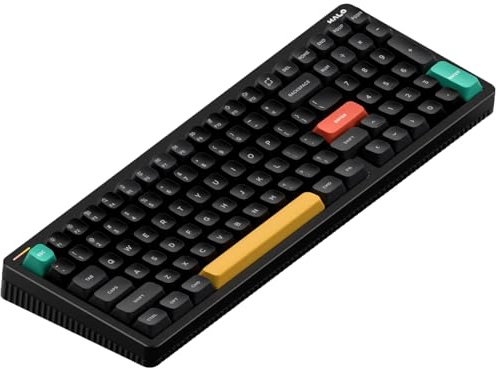 nuphy Halo V2 IO Wireless Mechanical Keyboard with PBT Keycaps,Hot Swappable Custom Gaming Keyboard,Aluminum Alloy Frame,RGB Backlit,Gasket Structure,BT5.0/USB-C/2.4GHz Low Latency Office Keyboards