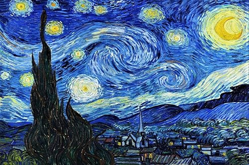 Picmondoo Diamond Painting - 60x40cm - Sternennacht | quadratische Harzsteine, AB-Steine, Strass- & Metallicfarben, klares Raster, Stift, Wachs & Schale für entspanntes DIY