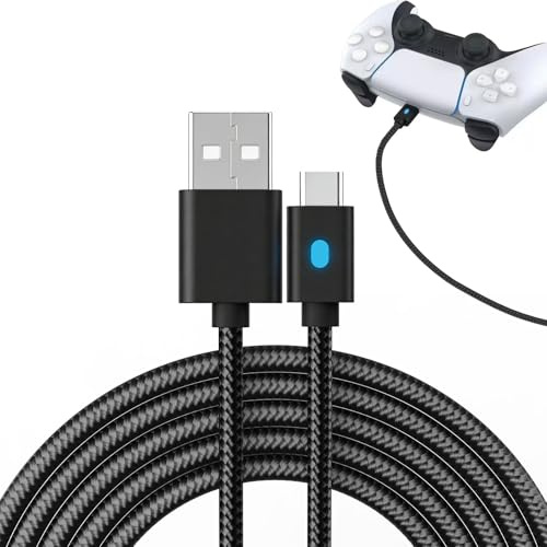 for PS5 Charging Cable, for 3M USB C PS5Controller Charger Cable, 10ft Extra Long Type C Xbox Controller Charger with Switch Xbox PS5/PS5Pro Samsung Galaxy S22 S21 S20 Black