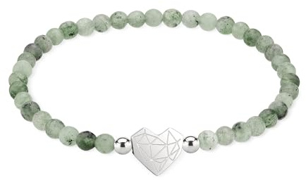 LIEBESKIND BERLIN Broken Heart Beads Bracelet - Elegantes Armband aus poliertem Edelstahl - 17cm - wasserfest & hautfreundlich