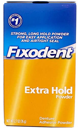 Fixodent Denture Adhesive Powder Extra Hold 80 ml (Pack of 6)