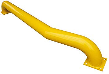 Rammschutzbalken Einfahrhilfe LKW Ø 159 / H 300 / L 2000 mm verzinkt gelb Schutzbalken Rollstopp Kantenschutz Anfahrschutz