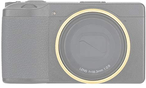 Metal Accent Ring Cap for Ricoh GR III GRIII GR3 Digital Camera, Replace Original Ricoh GN-1 Ring Cap, Lens Cover Protector for Camera Lens Decoration - Gold