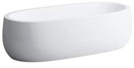 Laufen Badewanne Mineralguss freistehend Il Bagno Alessi one 1830x870x460mm, inkl. Schürze, inkl. Fußgestell, mit Unterwasserbeleuchtung