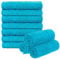 Brandsseller 10er Set Seiftuch 30 x 30 cm Waschlappen Frottier Seiflappen Gästehandtuch mit Aufhänger Baumwolle 470 g/m² Bad Haushalt - Türkis