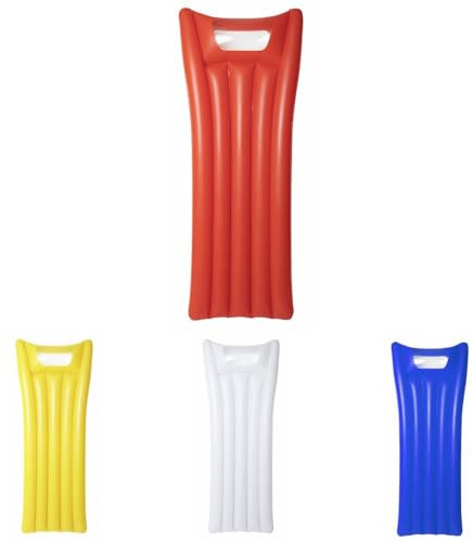 Antevia – Luftmatratze für Pool oder Strand, 180 x 70 cm | mehr als 20 Modelle | Kissen Pool | Material: PVC | Farbe: Rot (Monvar Rot)