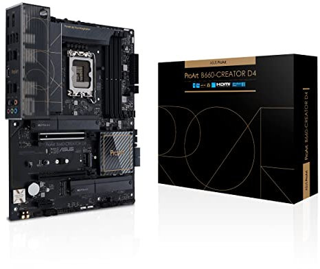 ASUS PROART B660-CREATOR D4 Intel LGA 1700 ATX Motherboard, PCIe 5.0, DDR4, 2.5 Gb and 1 Gb Ethernet, 3xPCIe 4.0 M.2 slots, USB-C DP