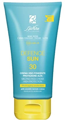 Bionike Defence Sun Sonnencreme für das Gesicht, schützend und antioxidativ, wasserdicht und nicht klebend, stärkt und repariert die Haut, 50 ml