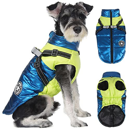 Hundemantel Winter, RosyFate Hund Warm Kleidung, Welpen Jacke, Weste Hund, Hunde Mantel Regendicht Winddicht, Hundemantel für Kleine und Mittlere Hunde(L)