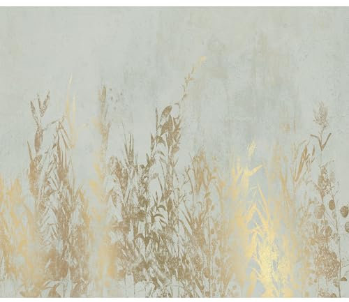 decomonkey Fototapete Abstrakt Blumen 400x280 cm Tapete Fototapeten Vlies Tapeten Vliestapete Wandtapete moderne Wand Wandbild Schlafzimmer Wohnzimmer Steineffekt Beton Grau
