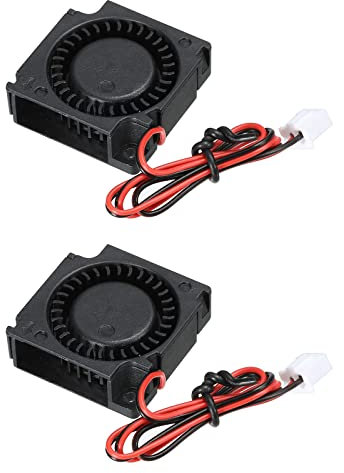 sourcing map DC Brushless Cooling Blower Fan Cooler 3010 30x30x10mm Turbine Turbo Dual Ball Bearing Centrifugal Flow Blower DC24V 2 Pin for 3D Printer 2pcs
