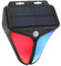 2023 Upgrade Solar Stroboskop Warnleuchten mit 129 DB Alarm und 4 Arbeitsmodi, Solarstrom Bewegungssensor Alarmleuchte IP65 Wasserdicht für Hof Obstgarten Geländer