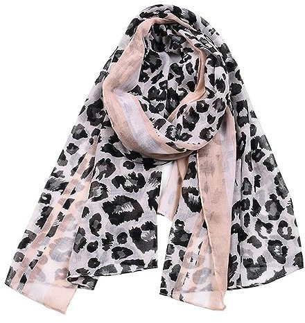 VOIV Damen-Schal mit Leopardenmuster, Langer Sale, Voile-Schal für Damen