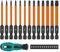 EFUTURETIME 13 Stück 75mm 1/4 Torx Lang Schraubendreher Bit Set, T5 T6 T7 T8 T9 T10 T15 T20 T25 T27 T30 T35 T40, Bitsatz Lang Magnetisch mit Torxschraubendreher, Torx Bit aus S2 Stahl