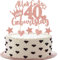 7 Stück Happy Birthday Cake Topper 40 Geburtstag Frauen Tortendeko 40. Geburtstag Frauen Kuchen Deko Alles Gute zum Geburtstag Rosegold Torten Deko