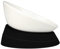 Bulldog Bowl Anti-Slip Dog Cat Dish Detachable Ceramic Dog Bowl Pet Sterile Tilted Pet Feeder Slope Bas (Black(White Ceramic Bowl), 2 Cup (Small/Medium Dog))