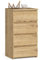 Kommode mit 4 Schubladen Kommode Schlafzimmer Flur Wohnzimmer Organizer Kommode mit Schubladen 40 cm breit 74 cm hoch | Artisan Eiche Highboard Sideboard Mehrzweckschrank Schrank schmal