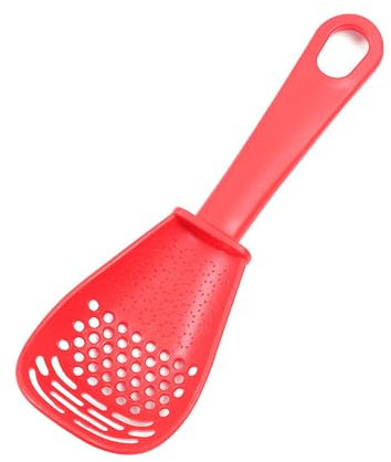 LOCADENCE Colador de cuchara de cocina, coladores multifuncionales para utensilios de cocina, colador de PP para el hogar, colador, rallador, colador que ahorra espacio