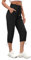 StylSense Caprihose Damen Sommer Casual 3/4 Hose Atmungsaktiv Outdoor Jogginghose Wanderhose Stretch Leichte Sommerhose mit Taschen（Schwarz,L