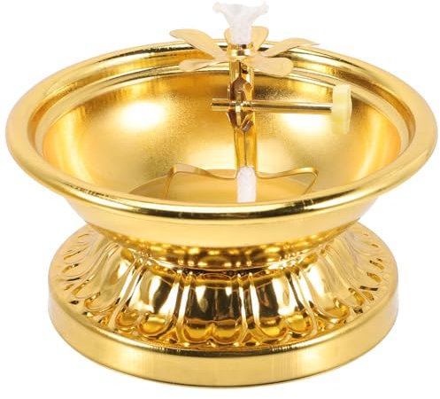 PRETYZOOM Retro Öllampen Schale Aus Hochwertiger Messinglegierung Einstellbar Für Butteröl Lampe Buddhistische Wohnraumdekoration Geeignet Für Wohnzimmer Schlafzimmer Und Tempelgebrauch