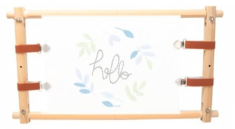 Adjustable Wooden Embroidery Frame Set, Cross Stitch Stand with Cloth Clips and Hardware(54.5x30.5cm) (Excluding Cross Stitch)