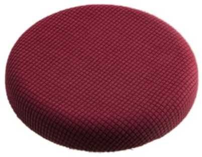 Aniyan 1 Stück Hockerbezug Rund 30-40cm Elastischer Stretch Hockerbezug Waschbar und Langlebig für Runde oder Quadratische Hocker, Weicher Sitzbezug mit rutschfest(Rot)