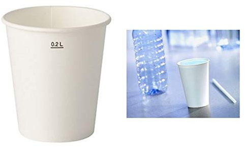 PAPSTAR 14774 100 Kaltgetränkebecher aus Pappe, 0,3 l, Ø 8,97 cm, Höhe 10 cm, weiß