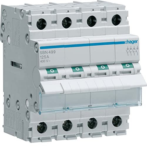 Interruptor modular, 4 polos, 125A