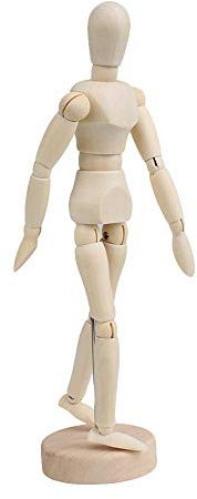 BQLZR Wooden Human Mannequin 8 Inch Manikin Sketch Model Art/ARTIST Unisex Model